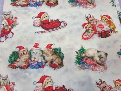 Xmas Cats in Sleys on White 147 - Image 2